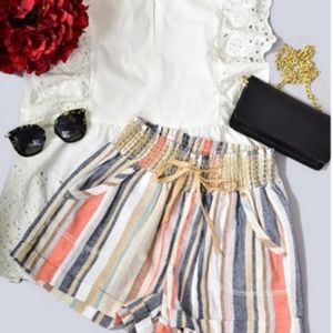 Striped shorts *NWOT*